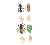 QUMIIRITY 2 Ensembles Modèles Décoratifs de Cycle de Vie des Abeilles et Fourmis Jouets Éducatifs pour Garçon Fille Modèles de Simulation de