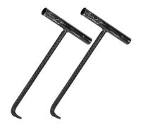 QUMIIRITY 2 pièces Crochet Acier Inoxydable pour Couvercle de Regard Lève-couvercle Pratique et Résistant Corrosion Outil Polyvalent pour Levage et Ouverture des Regards Crochet Manuel pour