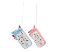 QUMIIRITY 2 pièces Téléphone Simulé Musical pour Bébés avec Sons Éducatifs Interaction Parent Garçon Fille pour Anniversaire et Fêtes