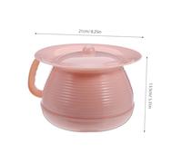 QUMIIRITY 2 Pièces urinoir portatif pot portable pour enfants conteneur d'urinoirs Pan de toilette pour anciens hôpital urinant pot de chambre avec poignée pp