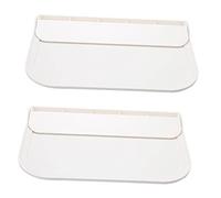 QUMIIRITY 2Pièces Étagères Pliables Forage Lot de Étagères Flottantes Blanches pour Salle de Bain Cuisine Dortoir Rangement Bords Arrondis Design Élégant