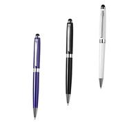 QUMIIRITY 3 pièces Stylet Tactile pour Tablette et Smartphone Stylo Capacitif pour Écran Tactile Compatible Majorité des Appareils et Sensible Couleurs Blanc Bleu et Noir