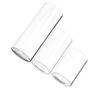 QUMIIRITY 3 Pièces Tasse De Bougie en Verre Bougeoirs Pilier Clairs Décor De Bougeoir Support De Pilier De Bougie Bougeoir Pilier Grand Arrondi Incurvé Plaine Taille Si Un Verre Transparent