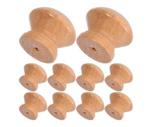 QUMIIRITY 30 Boutons de Placard en Bois Naturel Champignon Rond 30pcs Cuisine et Maison, Poignée Rustique à Trou Unique, Installation Facile et Usage Quotidien Sûr