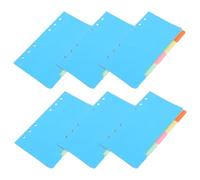 QUMIIRITY 30 Feuilles Intercalaire Colorées A6 pour Classeur à Anneaux, Recharge Perforée de Fiches de Remplacement, Organiseur Bureau et Agenda, Lot 6 Sets/30 Pcs, Couleur Aléatoire