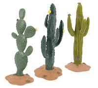 QUMIIRITY 3pièces Décoration De Cactus Artificiel Figurines pour Salon Bureau Et Chambre Ornements Verts De Plantes Tropicales