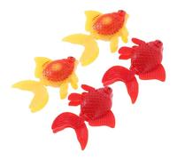 QUMIIRITY 4 pièces Figurines de Poissons Artificiels Flottants Plastique pour Décoration Aquarium Poissons Rouges Réalistes pour Bureau Maison et