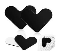 QUMIIRITY 4 Pièces Ruban en Forme de cœur Bois Franc tapissements Zone Dur Autocollants de Tapis pour Plancher carrelage Bandes de Tapis Unité Centrale