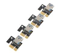 QUMIIRITY 4pièces Adaptateurs De Carte De Riser Pci-e à Convertisseurs USB pour Minage De Cryptomonnaie Accessoires Informatiques Pratiques Noir