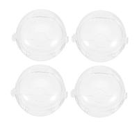 QUMIIRITY 4pièces Couvercles Boutons Cuisinière Transparente Protection Sécurité Four Garçon Fille Anti-allumage Gaz