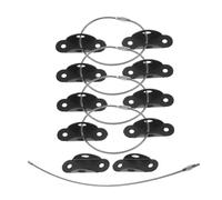 QUMIIRITY 5 Ensembles antichute de meuble sangles de meubles pour bébé ancre de meuble à l'épreuve des bébés kit de protection pour bébé ancres de meubles au mur acier inoxydable 304 Black
