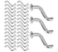 QUMIIRITY 50 Pièces Goupilles de Sécurité en Fer Argenté Rivets Tête Plate, Épingles Nourrices Courbées pour Rayonnages Palettes, Installation Facile en Entrepôts