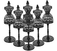 QUMIIRITY 6 pièces Mannequin Doll Dress Display Stand Support Vêtements Poupée Modèles de Couture Miniatures Accessoires pour Créations de Robes