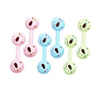 QUMIIRITY 6pièces pour Tout-petits Éducatif Lot de Hochets Haltère à Manivelle Développement Ouïe et Coordination Œil-main Couleur Aléatoire