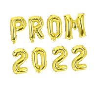 QUMIIRITY 8 Pièces Set de Ballons Décoratifs Aluminium pour Fête de Remise de Diplôme Lettres et Chiffres Dorés pour Décoration Murale et de Graduation
