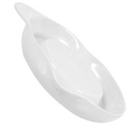 QUMIIRITY Assiette Râpe Porcelaine Résistante Plateau Céramique pour Râpe Gingembre Ail Collecteur de Jus Large et Facile à Nettoyer