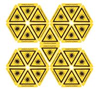 QUMIIRITY Autocollants D'avertissement de Sécurité Laser en Pvc Adhésif 50pcs pour Minimiser les Risques et Communiquer les Dangers Potentiels en Milieu Industriel