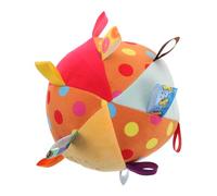 QUMIIRITY Balle Peluche Douce et Colorée pour Garçon Fille avec Cloches Éveil Multifonctionnel pour Développement et Apprentissage des Nourrissons