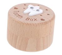 QUMIIRITY Boîte à Dents De Lait Bois Pour Garçon Fille Rangement De Souvenirs Perdus Petite Boîte De Stockage