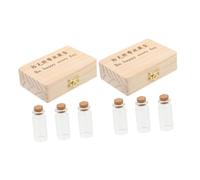 QUMIIRITY Boîte Bois pour Cheveux Conservation de Dents Coffret de Souvenirs Né Contenant de Rangement pour Mémorial de Nourrisson