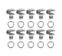 QUMIIRITY Boucles de Lacets Métalliques Argentées 10 Mm 10 Pièces pour Chaussures et Bottes de Randonnée, Crochets Robustes pour Réparation de Lacets, Accessoires Légers Adaptés