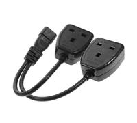 QUMIIRITY Câble Alimentation Iec à Double Prise Britannique Broches Cordon Robuste pour Alimentation Ups Compatible Systèmes UK