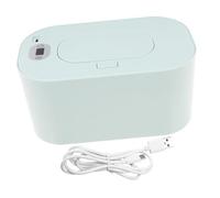 QUMIIRITY Chauffe-lingettes Portable USB pour Bébé Contrôle de Température Réglable, Matériau Haute Résistance, Vert, Usage Maison et Voiture, Distributeur Lingettes Pratique et Compact