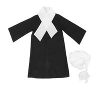 QUMIIRITY Déguisement De Juge Garçon Et Filles, Costume D'avocat Taille S, Postiche De Juge Garçon Noir, Rôle Éducatif, Jeu De Rôle, Fête D'anniversaire,