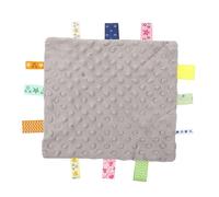 QUMIIRITY Doudou Pour Bébé Serviette Douce Pour Nourrissons Garçons Et Filles Mouchoir Apaisant Gris