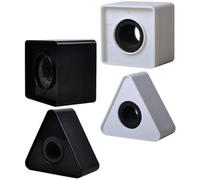 QUMIIRITY Ensemble 4 Cache-microphones pour Interview 2 Carrés 2 Triangles Accessoires de Microphone Noir et Blanc Isolation Acoustique Portable pour Journalisme et Conférences