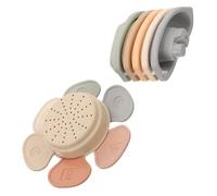 QUMIIRITY Ensemble De Jouets De Bain Flottants pour Bébé 11 Pièces avec Gobelets Empilables Et Cuillère De Bain Jouets Éducatifs Colorés pour Garçon Aquatique