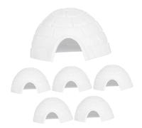 QUMIIRITY Figurines Igloo Miniatures pour Garçon et Filles 6Pcs Décoration Igloo Réaliste Jouets Éducatifs Animaux Polaires Décoration Intérieure Jardin Miniature Jeux Imaginatifs