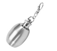 QUMIIRITY Flasque de Poche Inoxydable avec Porte Clés Petite Bouteille Étanche pour Whisky et Vin Flasque Portable pour Hommes Camping et Randonnée
