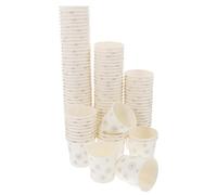 QUMIIRITY Lot de 100 Mini Gobelets en Papier 30 Ml Blancs, Petites à Boire Biodégradables, pour Dégustation, la Cuisine, Pique-niques et Usage Unique Hygiénique