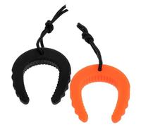 QUMIIRITY Lot de 2 Butées de Porte C-type en Plastique Orange et Noir Cale de Porte de Sécurité Anti-pincement pour Pompiers Accessoire D’urgence et Protection des Doigts