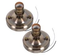 QUMIIRITY Lot de 2 Douilles à Vis Vintage en Aluminium Vert Antique, Support de Lampe Suspendue E27/e26 pour Plafonnier, pour Couloir, Balcon et Chambre, Accessoire D’éclairage Intérieur