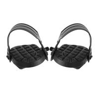 QUMIIRITY Lot de 2 Pédales de Vélo Pliantes avec Sangle en Plastique Noir Légères et Précises pour Vélo D'appartement et Exercice en Intérieur