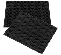 QUMIIRITY Lot de 2 Semelles Antidérapantes en Caoutchouc Noir Protection Solide Bruit pour Talons de Chaussures