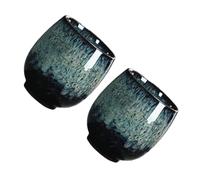 QUMIIRITY Lot de 2 Tasses à Thé en Céramique Verte 150 Ml Style Kung Fu Service à Thé Délicat pour Bureau et Maison Tasse à Main Lisse pour Amateurs Traditionnel