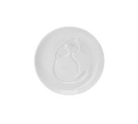 QUMIIRITY Lot de 3 Soucoupes en Céramique Blanches Rondes pour Sauce Soja et Assaisonnement, Réutilisables et Décoratives pour Usage Ménager et Restaurant