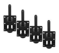 QUMIIRITY Lot de 4 Pieds de Nivellement Réglables en Fer Noir pour Meubles, Garantissant Stabilité et Éliminant L'instabilité, pour Tables et Armoires