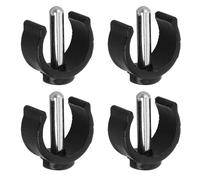 QUMIIRITY Lot de 4 Pinces de Verrouillage de C Noires pour Cannes de Marche 25/28 Mm, Goupilles de Serrage 28 Mm en Abs et Métal, Accessoires de Remplacement pour Béquilles et Aides