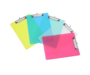 QUMIIRITY Lot de 5 Planches à Clip A4 en Aluminium et Pp pour Organiser Documents Clips, Support pour Écrire Bureau et École