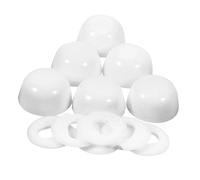 QUMIIRITY Lot de 6 Cache-vis de Toilette en Plastique Abs Résistant, Capuchons de Boulons pour Cuvette WC, Protection Anti-éclaboussures, Accessoire Plomberie pour Salle de Bain