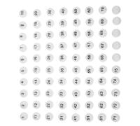 QUMIIRITY Lot de 75 boules de lotto numérotées, en plastique, durables et incassables, pour les activités de fête, tombola bingo pour tirages et jeux au sort lors d'événements