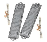 QUMIIRITY Mezouza en Décorative 2Pcs Décoration Religieuse Juive Artisanal Inscription Gravée Ornement pour Maison Pratique et