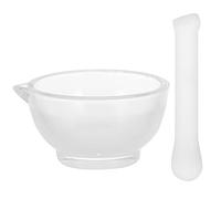 QUMIIRITY Mortier et Pilon en Verre 75 Mm Pilon, Mini Broyeur Multifonctionnel pour Épices et Remède, Bol à Moudre Stable Cuisine, Laboratoire et Pharmacie