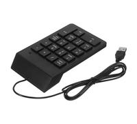 QUMIIRITY Pavé Numérique USB à 19 Touches Mécanique pour Ordinateur Portable, Compact Et Portable, Connexion Filaire Stable, pour Finance Et Banque, Compatible Pc Et Autres Systèmes, Couleur Noire