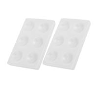 QUMIIRITY Plaque à Taches en Céramique Blanche 2pcs 6 Trous Facile à Nettoyer pour Expérience Chimie Polyvalente en Laboratoire