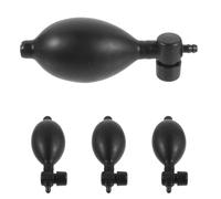 QUMIIRITY Pompe de Gonflage Manuelle Accessoire pour Appareil de Mesure Tension Artérielle Performance de Gonflage Précise 4pcs en Latex Noir Alimentation Électrique pour Tensiomètre